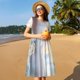 thumbnail image 4 of Balery The Cat Looks in the Mirror Vestidos sueltos de manga corta para mujer, vestidos de verano 2025, vestidos casuales de corte A con vuelo., 4 of 6