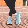 thumbnail image 4 of BNRSHOE Womens Sock Walking Shoes Slip On Lightweight Comfort Casual Running Sneakers Gray Blue, 4 of 8