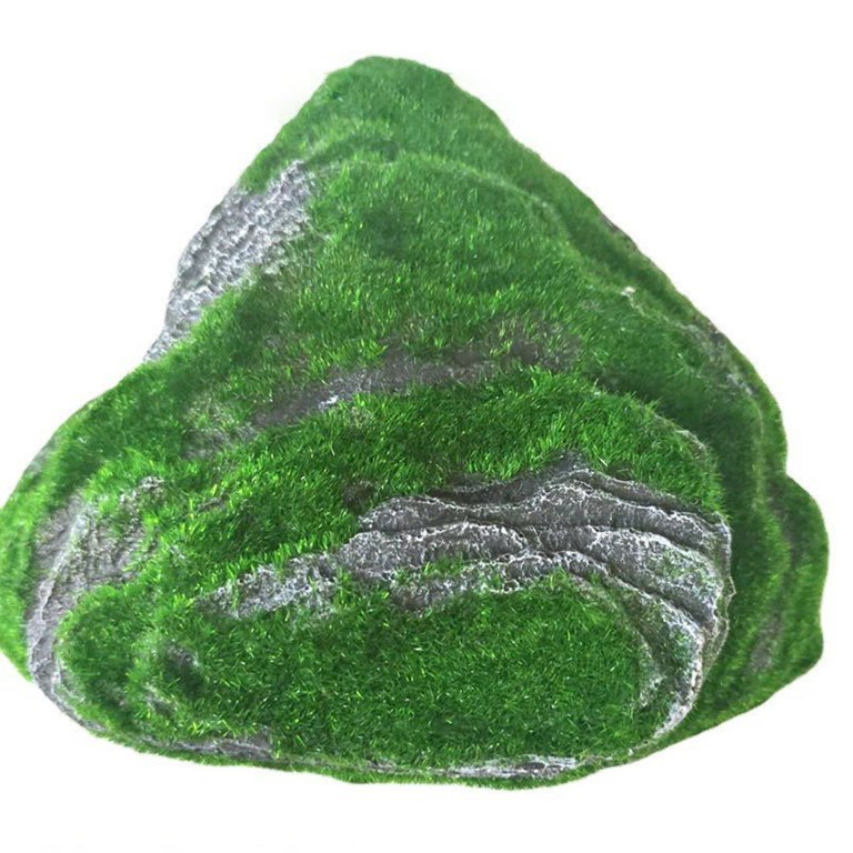 Artificial Moss Rocks, Artificial Moss Stones Green 5 Size Resin Flocked  Moss For Aquarium 