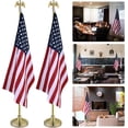 thumbnail image 3 of 2 Pack 8FT Telescoping Indoor Flag Pole Kit Eagle Topper Aluminum Sliver Pole with 3x5Ft Embroidered Stars US Flag & Base Stand, 3 of 18
