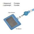 thumbnail image 3 of Uxcell 10.4cm Horizontal Badge Holder PU Leather ID Holder Retractable with 2 Slots and Neck Lanyard Blue, 3 of 7