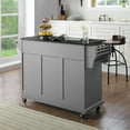 thumbnail image 4 of Crosley Furniture Wood Granite Top Kitchen Cart in Gray/Black, 4 of 6