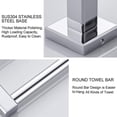 thumbnail image 2 of Rack Towel Rack Stainless Steel Towel Rack Bathroom Towel Rack Double Bar Wall Mounted Towel Rack, 2 of 4