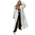 thumbnail image 2 of Women Winter Warm Thicker Long Sleeve Color Hoodie Sweaters Long OverCoat, 2 of 9