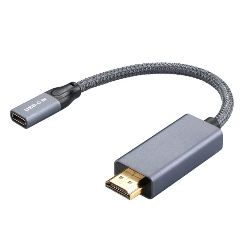 USB C Female to HD Male Adapter, Ultra HD 4K 60Hz Input/Output Converter, USB-C Audio/Video, 3.1