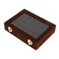 thumbnail image 2 of Earring Storage Box, 24 Grid Space Saving Neat Multifunction  Jewelry Tray  For Rings Brown, 2 of 8