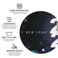 thumbnail image 3 of Disketp 2025 Happy New Year 2 Funny Coasters,4 Pcs Leather Coasters with Holder, Perfect Housewarming Hostess Gifts,Protect Furniture from Water Marks Scratch and Damage-Round Shape, 3 of 6