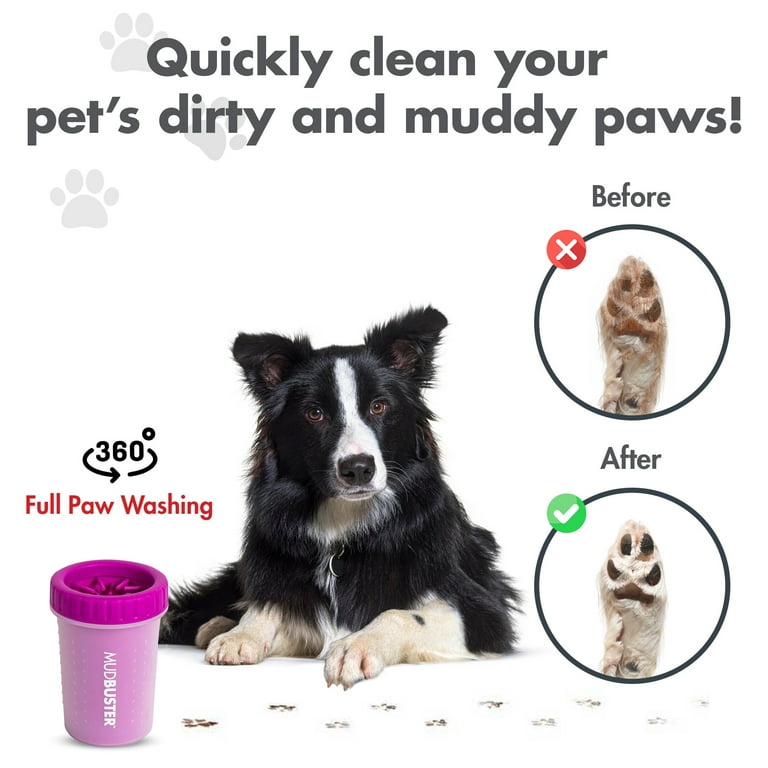 Dexas MudBuster Portable Dog Paw Washer and Cleaner, Medium