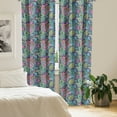 thumbnail image 2 of Ambesonne Paisley Curtains, Bohem Colorful, Pair of 28"x63", Multicolor, 2 of 5