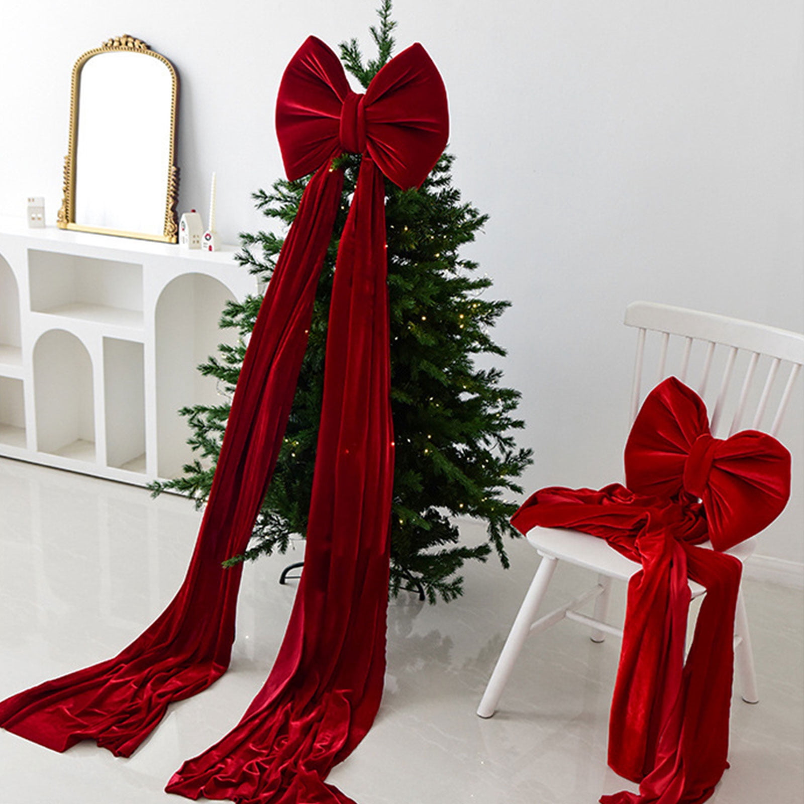 Giant Bows Christmas Ornament Christmas Bowknot Decorations For Festival Tree Home And Festival