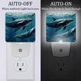 thumbnail image 2 of Whales LED Square Night Lights - Energy Efficient & Elegant Decorative Lighting for Your Home - Set of 2 Understated Square LED Nightlights, 2 of 6