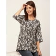 thumbnail image 5 of Moomaya 3/4 Sleeves Rayon Fit & Flare Top - Regular Fit Spring Fashion, 5 of 9