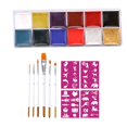 thumbnail image 4 of Face Body Paint Palette Makeup Art Paint 12 Colors Washable Neon Face Painting, 4 of 9