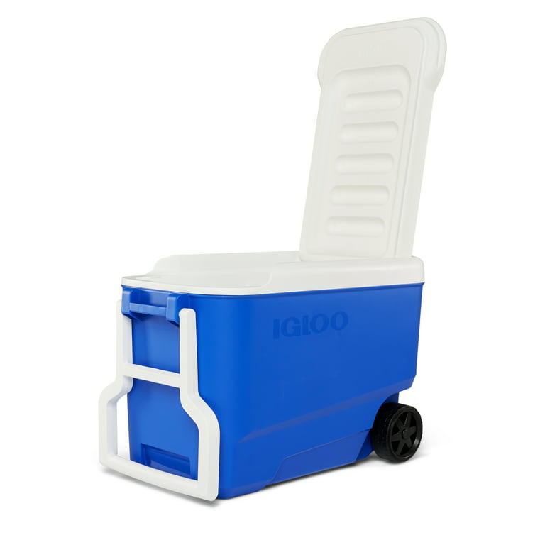 Igloo 38 QT Ice Chest Cooler with Wheels, Blue