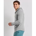 thumbnail image 2 of Hanes Originals Hoodie Men's Tri-Blend Henley Hooded Sweatshirt Long Sleeve 3 Button, 2 of 6