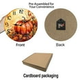 thumbnail image 3 of Kurmntregon Fall Pumpkin Wall Clock Hello Fall Harvest Leaves Wooden Accurate Decorative Clocks, Silent Non Ticking For Bathroom Bedroom/Living Room/Kitchen Hanging Desk Art Round 10", 3 of 7