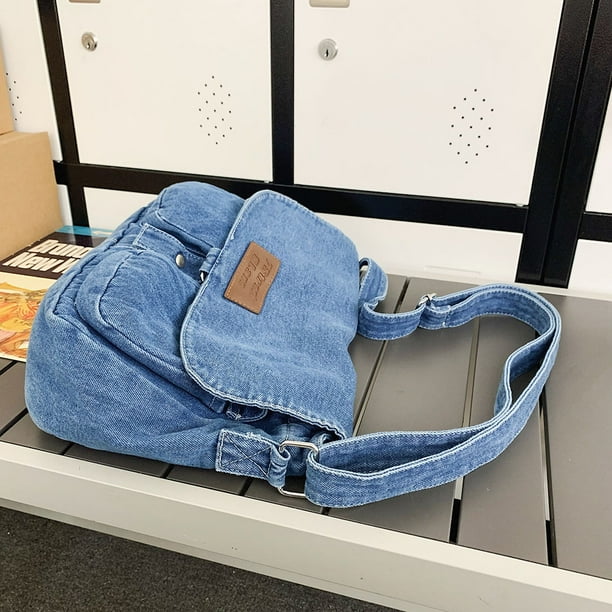 Bolsa de mezclilla Bolsa de viaje Correa ajustable Bolsas de mano para mujer Bolsa vintage portatil Hugtrwg Para Estrenar Walmart en linea