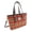 Orange/Purple Tartan, variant on Harris Tweed Tote Bag for Womens Large Spey Handbag in Rust with Orange Overcheck