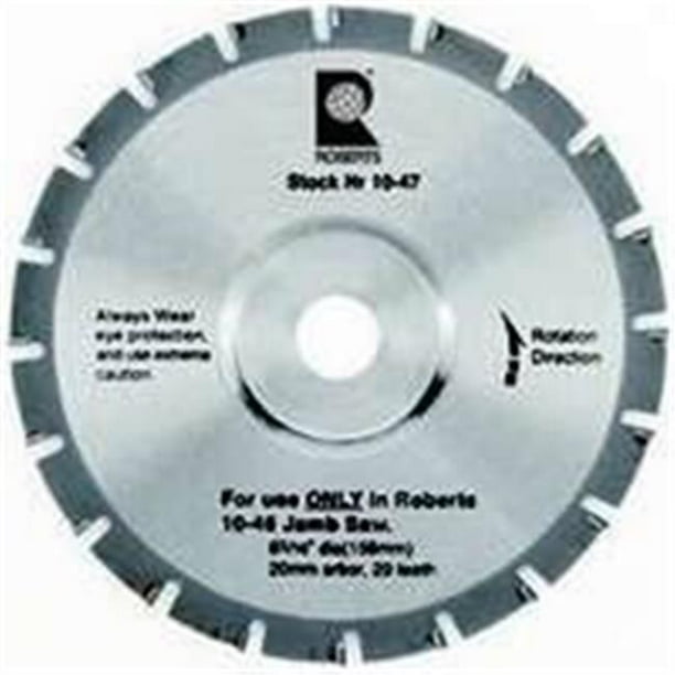 ROBERTS 10472 Jamb Saw Blade, 63/16 in Dia, Tungsten Carbide Cutting