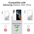thumbnail image 2 of JETech Case for Samsung Galaxy S22 Ultra 5G 6.8-Inch, Non-Yellowing Shockproof Bumper Protective Phone Cover, Anti-Scratch Hard PC Back (Clear), 2 of 6