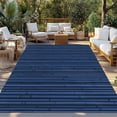 thumbnail image 2 of Dark Blue Outdoor Rug for Patio/Deck/Porch, Non-Slip Large Area Rug 4 x 6 Ft, Retro Farmhouse Plants Wall Lines Texture Indoor Outdoor Rugs Washable Area Rugs, Reversible Camping Rug Carpet Runner, 2 of 8