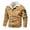 Khaki, variant on Lilgiuy Men Casual Pure Color Novelty Turn-down Collar Down Button Cardigan Warm Cotton Jacket for Vacation Holiday