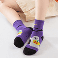 thumbnail image 5 of 5 Pairs Kids Halloween Socks Fun Novelty Party Spooky Socks Boys Girls Halloween Pumpkin Socks with Cartoon Patterns, 5 of 11