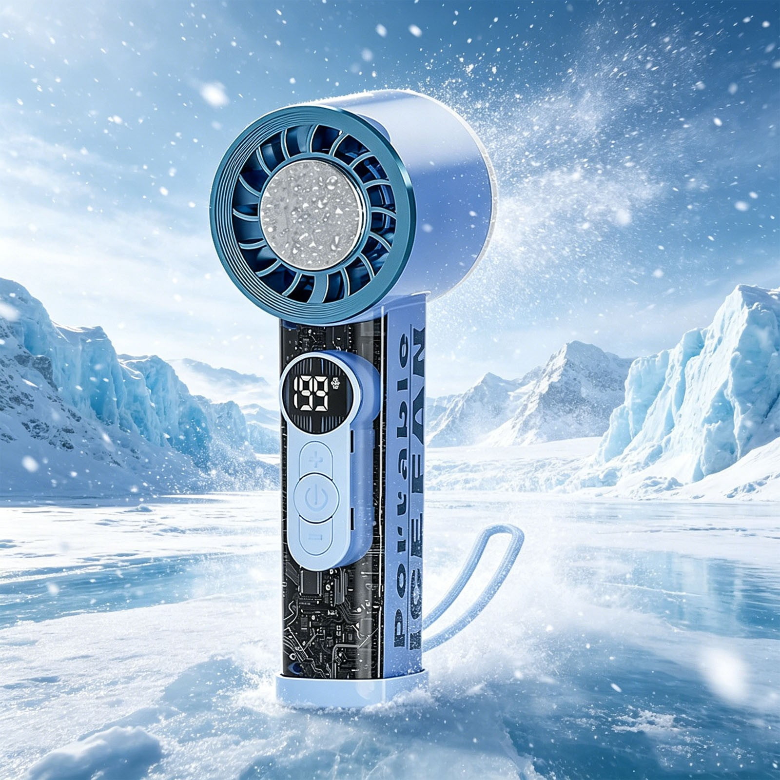 Desktop Air Cooler Fan With Spray Mist Cooling System 6 Speed Digital Display Oscillating Fan Ice Cooling Large Water Tank Strong Wind Rapid Cooling Relief, For Home Office Bedroom Summer Use