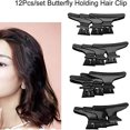 thumbnail image 4 of 12 pinzas para el pelo de mariposa, juego de peluquería para mujer, pinzas para el pelo antideslizantes, pinzas para el pelo con forma de garra (negro), 4 of 5