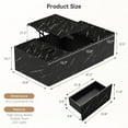 thumbnail image 6 of Lumiinofami 47" Lift Top Coffee Table, Faux Marble Wooden Coffee Table with Storage and LED Lights, Modern Center Table with Wireless Charging Station for Living Room, Black, 6 of 6