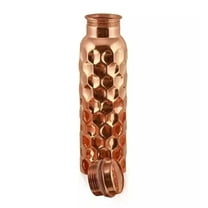 100% Pure Copper Hammered Water Bottle Ayurvedic Health Benefits 1000ml