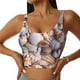 thumbnail image 1 of Fotbe Sea Shells Sujetador Deportivo Largo sin Aros para Mujer con Almohadillas y Soporte Medio, Transpirable y Absorbente, Camiseta Tipo Chaleco o Tank Top-Large, 1 of 8