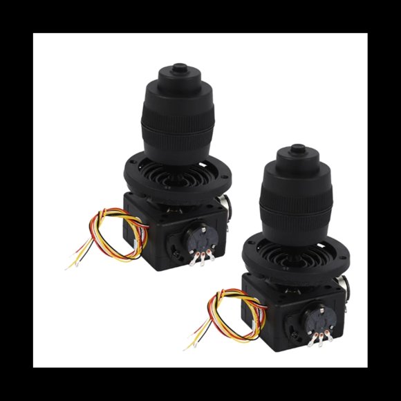 2 Botones de PotencióMetro de Joystick ElectróNico de 4 Ejes para Controlador -D400B- 10K 4D con Cable para Uso Industrial
