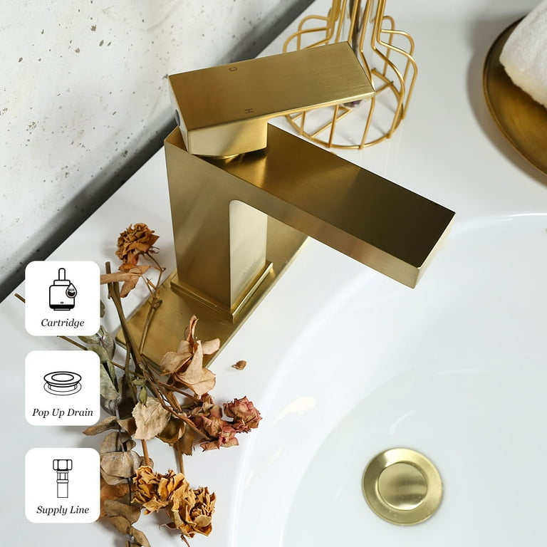 Single Hole Antique Brass Bathroom Vessel Sink Faucet Single Knob Solid  Brass