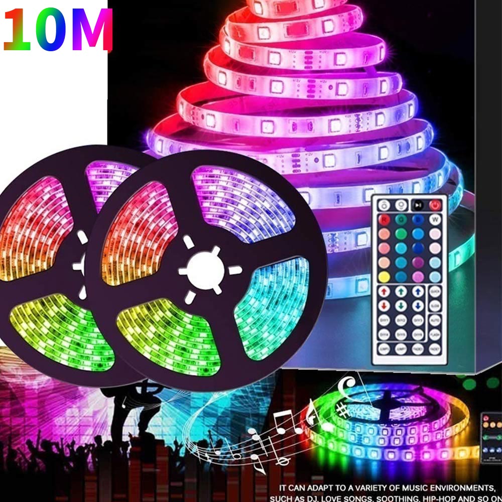 2X 16.4ft RGB LED Light Strip 5050 LED Tape Color Changing Lights Home