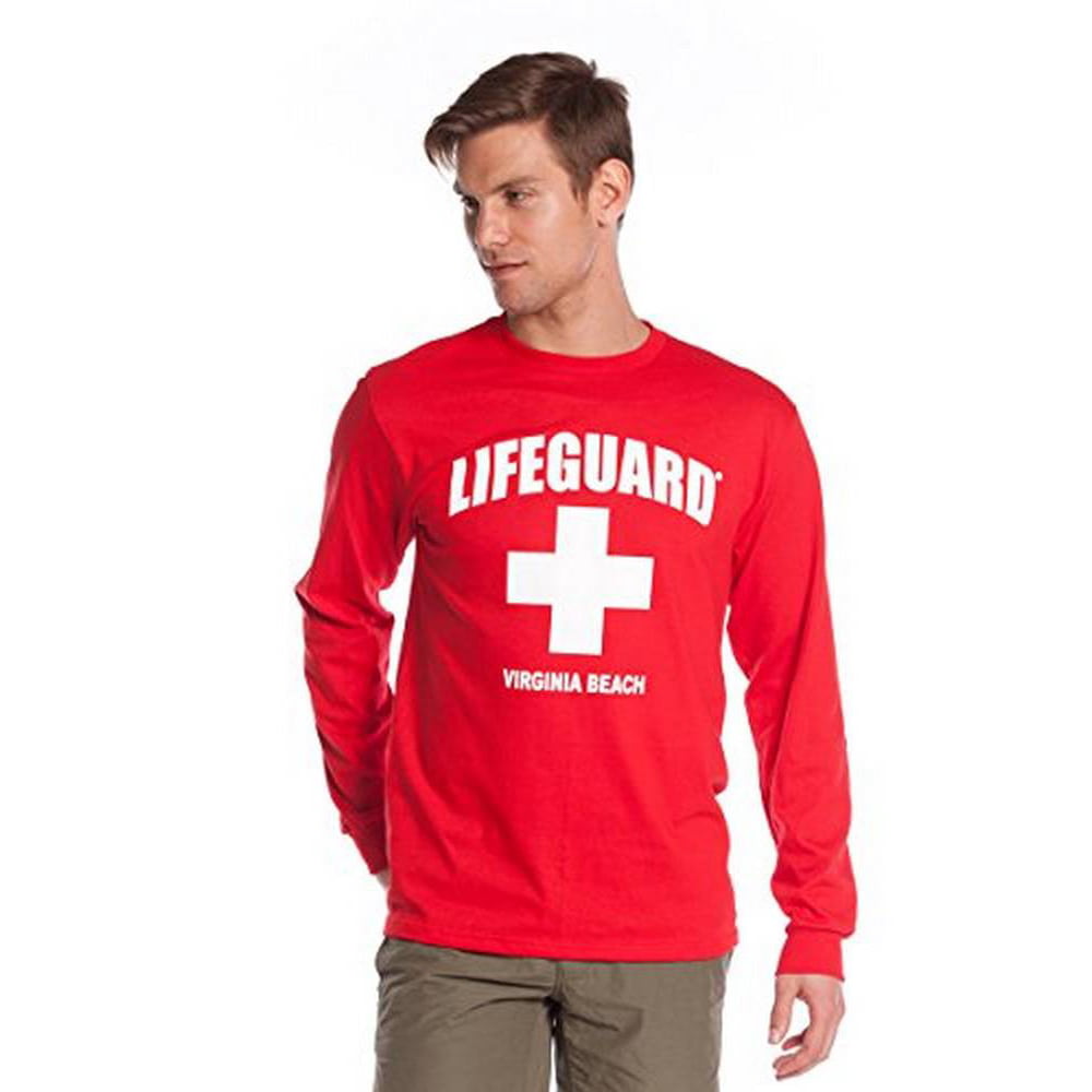 Lifeguard - Lifeguard Long-Sleeve Printed Tee Shirt, Red T-Shirt for ...