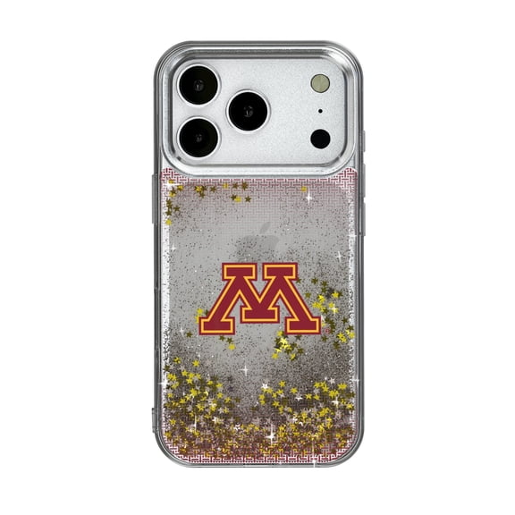 Minnesota Golden Gophers Linen Logo iPhone Glitter Case