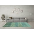 thumbnail image 3 of Ahgly Company Indoor Rectangle Abstract Light Blue Contemporary Area Rugs, 2' x 4', 3 of 4