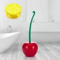 thumbnail image 2 of PAPADA Toilet Brush Cute Cherry Shape Lavatory Brush Toilet Brush Holder Set, 2 of 15