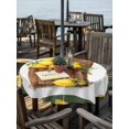 thumbnail image 2 of Outdoor Tablecloth with Umbrella Hole for Patio/Picnic/Party/Camping, Lemon Basket Summer Waterproof Table Cloth Round Cover Washable, Farmhouse Vintage Green Lace (Dia 60"), 2 of 8