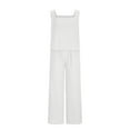 thumbnail image 4 of Women'S 2-Piece Casual Suit Linen Shorts Sleeveless Top Vest Sleeveless Crewneck Top/Shirt Suit, 4 of 6