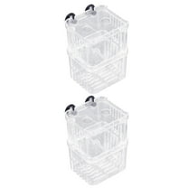 HOOWIFFY 2-Pack Acrylic Fish Breeding Tank Box with Water Circulation System for Aquarium and Fish Care