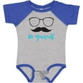 thumbnail image 3 of Inktastic Be Yourself, Glasses, Mustache - Black Blue Boys or Girls Baby Bodysuit, 3 of 5