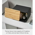thumbnail image 5 of Yamazaki Home Bread Box with Cutting Board Lid, Black, Steel + Bamboo, Lid, No Assembly, 5 of 7