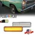 thumbnail image 1 of GTINTHEBOX Clear Amber LED Front Side Marker Lights For 1972-1993 DODGE RAM TRUCK RAM CHARGER, 1 of 11