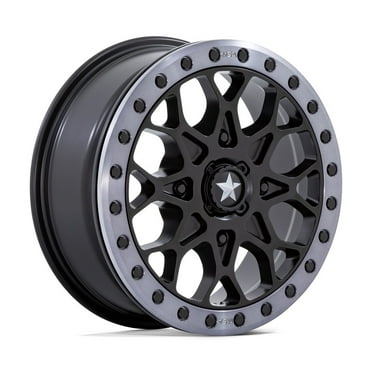 MSA M48 Portal Beadlock 15x6 ATV/UTV Wheel - Satin Black (4/110)  38mm