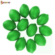 Spencer 12 PCS Artificial Lemons and Limes Fake Fruit Lifelike Simulation Lemons for Home House Kitchen Party Decoration - 3.8" X 2.5" (Green)