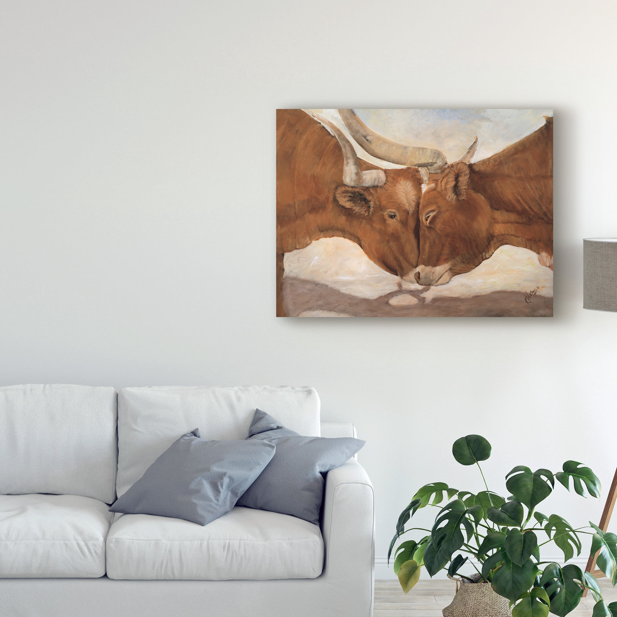 Trademark Fine Art 'Hook em Horns II' Canvas Art by Kathy Winkler