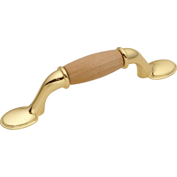 Hickory Hardware P794 Gladstone 3" Center To Center Wood Insert Rustic Cabinet Handle /