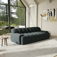 thumbnail image 5 of bokifol 86.6" 3D Textured Knit Fabric Sofa,3 Seater Modern Upholstered Mesh Fabric Lazy Floor Sofa for Modern Living Room,Office and Apartment(Black), 5 of 10